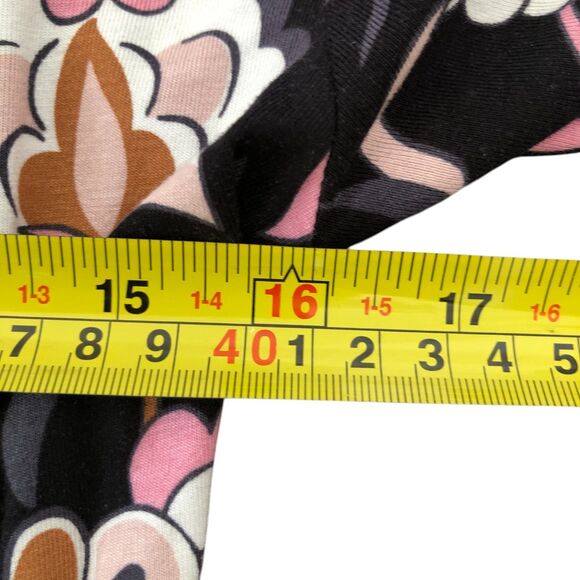 Boden Classic Short Sleeve Colorful Office Knit Jersey Floral Midi Wrap Dress 4P - Picture 7 of 11